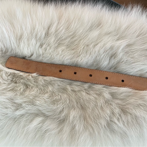 Harold Powell Croco Embossed Leather Belt women’s size L - Picture 7 of 8